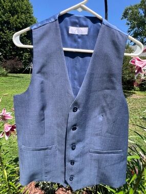 Kirrin Finch - The Georgie Slate Blue Vest - Classic Button-Front Waistcoat